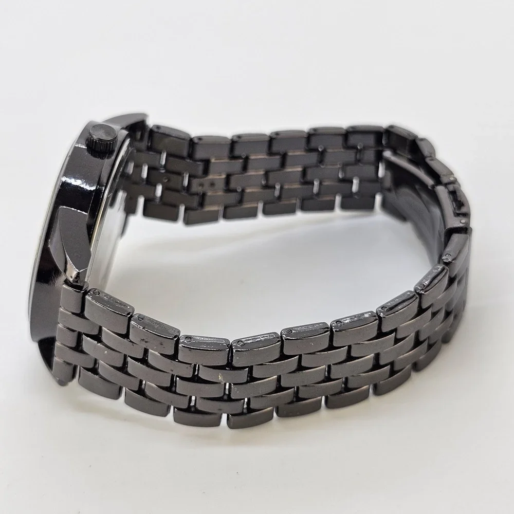 Men's Analog Watch 42MM Black Dial Black Bracelet Band 8